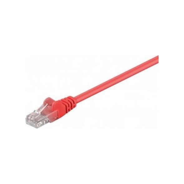 RB-LAN CAT 5e Kabel łączący, U/UTP, Czerwony - Długość kabla 0.5 m