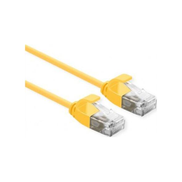 Roline Patchcord ROLINE data center UTP kat. 6A (klasa EA), LSOH, Slim, żółty, 0,15 m