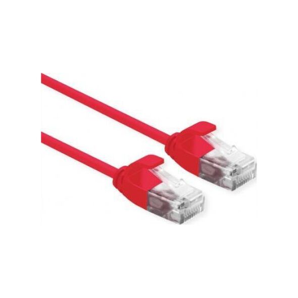Roline Patchcord ROLINE UTP data center kat. 6A (klasa EA), LSOH, Slim, czerwony, 0,3 m