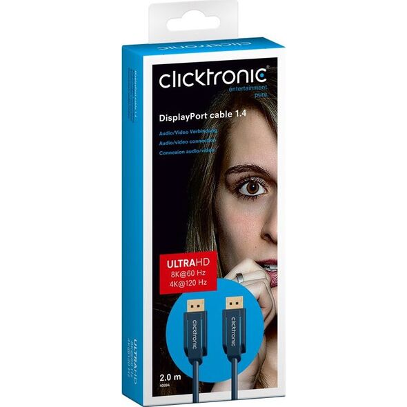 Kabel Clicktronic DisplayPort - DisplayPort 2m granatowy (JAB-6362413)