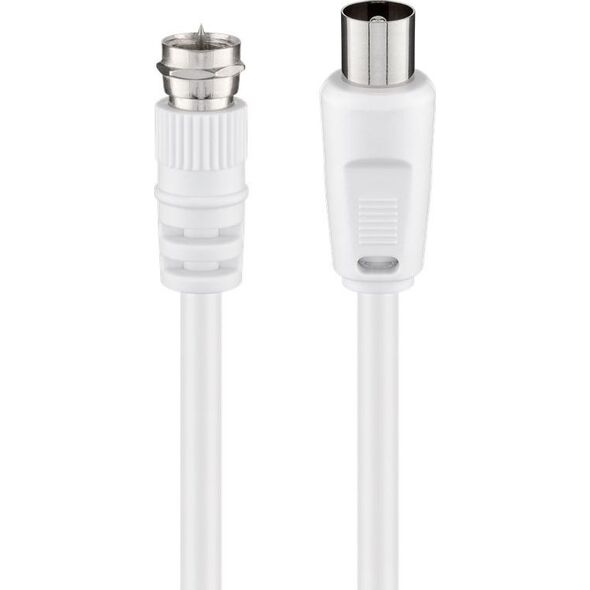 Kabel Goobay Antenowy - Antenowy (F) 2.5m biały (JAB-854889)