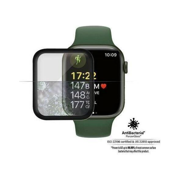 PanzerGlass PanzerGlass Curved Apple Watch 7 41mm Antibacterial czarny/black