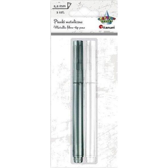 Titanum Pisak metaliczny biały + srebrny