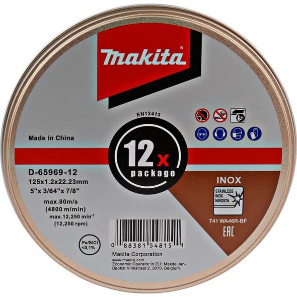 Bosch Makita cutting disc set 12pcs. 125mm Ř - D-65969-12