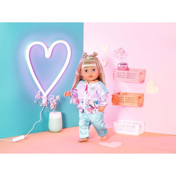 Zapf ZAPF Creation BABY born® leisure suit Aqua 43cm, doll accessories (jacket and trousers, including clothes hanger)