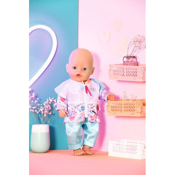 Zapf ZAPF Creation BABY born® leisure suit Aqua 43cm, doll accessories (jacket and trousers, including clothes hanger)