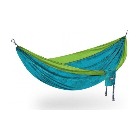 Eno DoubleNest Print - Giving Back, Topo CDT/ Chartreuse