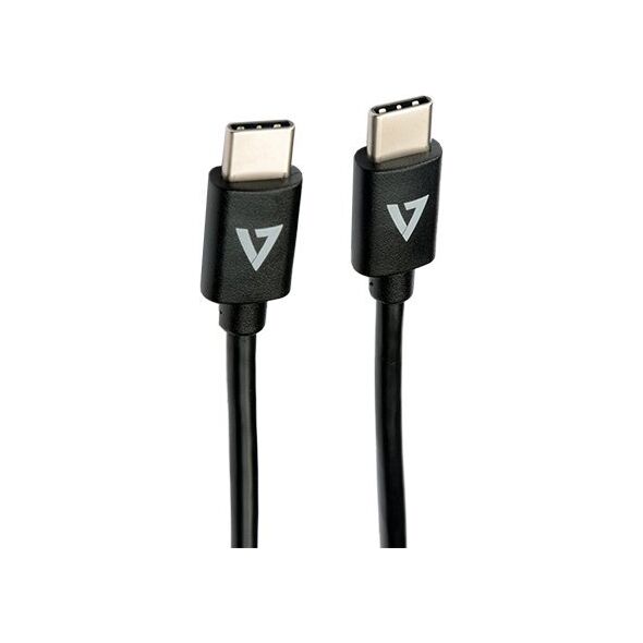 Kabel USB V7 USB-C - USB-C 1 m Czarny (V7USB2C-1M)
