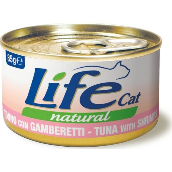 Life Pet Care LIFE CAT pusz.85g TUNA + SHRIMPS /24