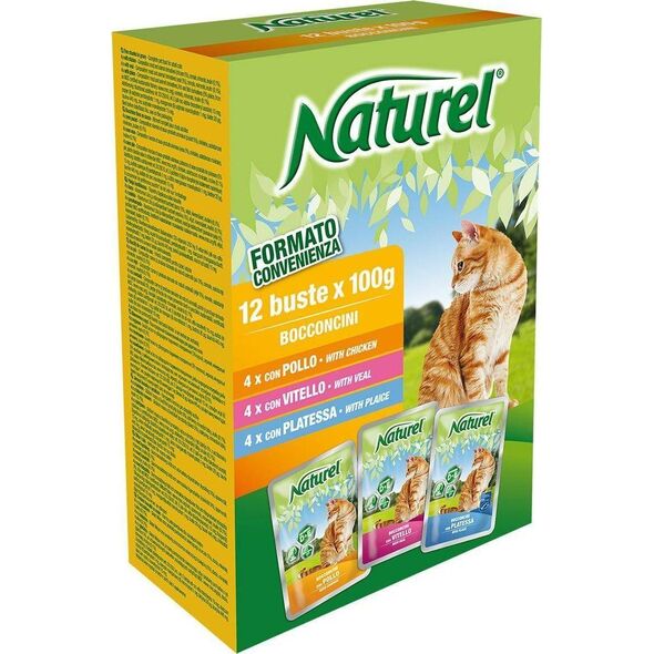 Life Pet Care LIFE CAT NATUREL BOX 12x100g CHICKEN + VEAL + PLAICE