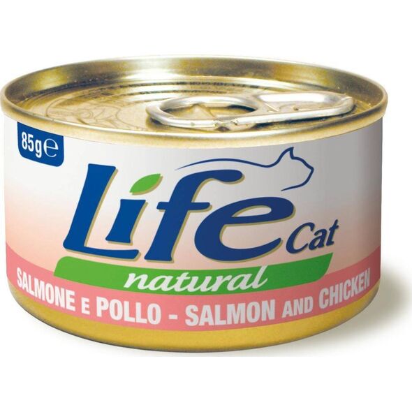 Life Pet Care LIFE CAT pusz.85g SALMON + CHICKEN /24