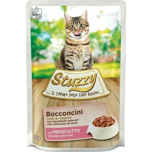 Stuzzy STUZZY KOT sasz.85g BOCCONCINI SZYNKA /24