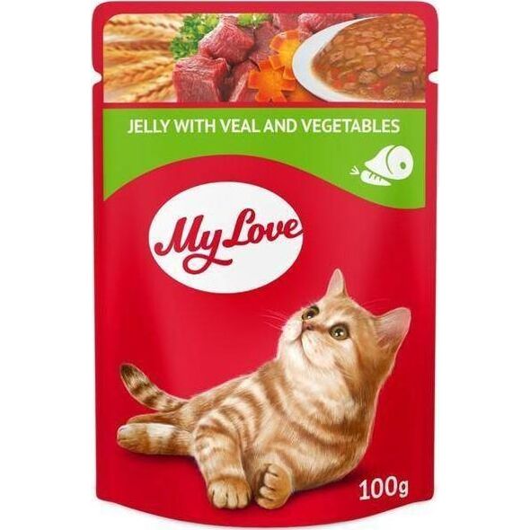 Mylove MY LOVE sasz. 100g ADULT CIELĘCINA WARZYWA w galaretce /24