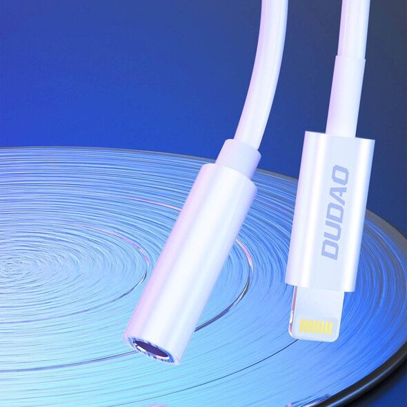 Adapter USB Dudao Lightning - Jack 3.5mm Biały  (6973687242336)