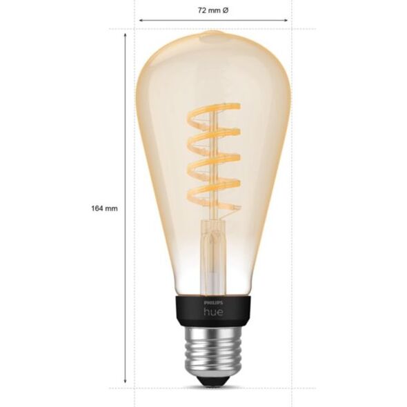 Philips Hue Żarówka żarnikowa Filament Edison E27 ST72 7W 550lm (929002477901)