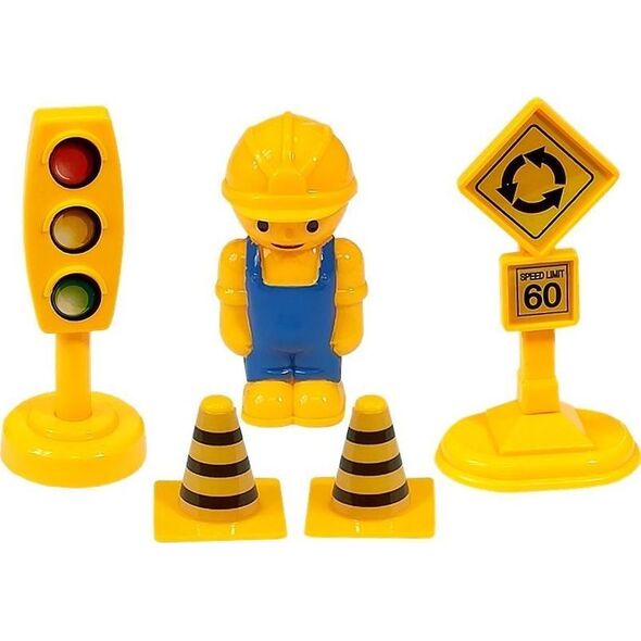 LeanToys Zestaw autek Dźwig Wywrotka Koparka do Rozkręcania