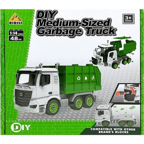 LeanToys Śmieciarka z Klocków Zrób to Sam 48 Części 1:14