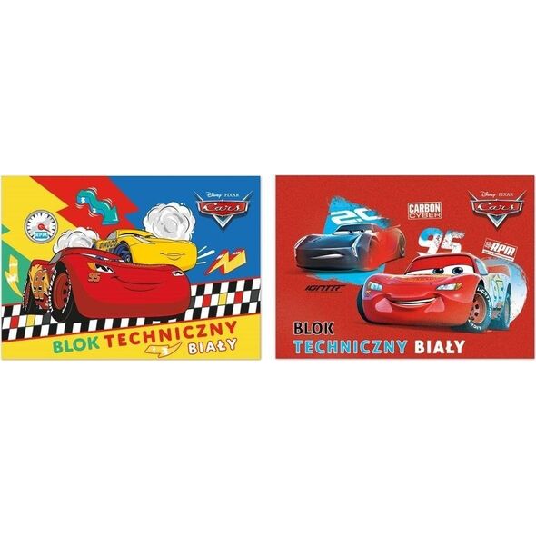 Beniamin Blok techniczny A4/10K biały Cars