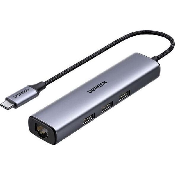 HUB USB Ugreen 1x RJ-45  + 3x USB-A 3.0 (UGR1202GRY)