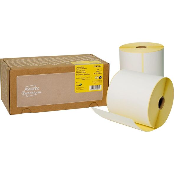 Avery Zweckform Termiczne etykiety wysyłkowe TD8060-25 103 x 199 w rolce, Avery Zweckform