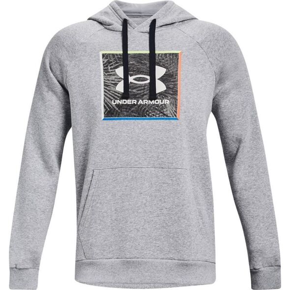 Under Armour Bluza męska Under Armour UA Rival Flc Graphic Hoodie szara 1370349 011 2XL