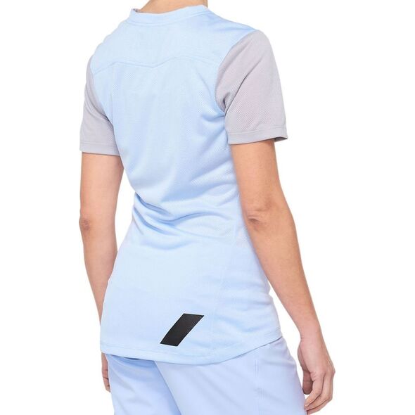 100% Koszulka damska 100% RIDECAMP Jersey krótki rękaw powder blue grey roz. M (NEW 2021)