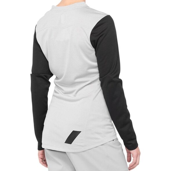100% Koszulka damska 100% RIDECAMP Womens Longsleeve Jersey długi rękaw grey black roz. L (NEW 2021)