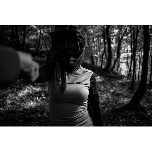 100% Koszulka damska 100% RIDECAMP Womens Longsleeve Jersey długi rękaw grey black roz. L (NEW 2021)