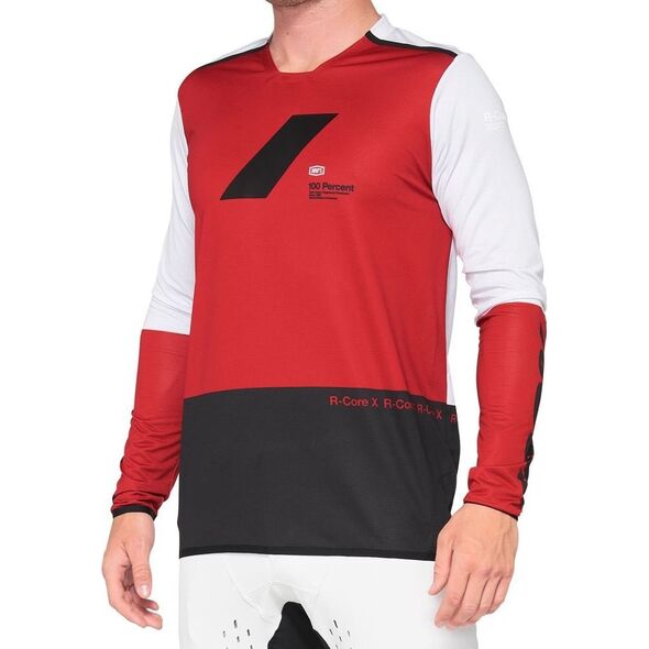 100% Koszulka męska 100% R-CORE X Jersey długi rękaw charcoal black roz. L (NEW 2021)