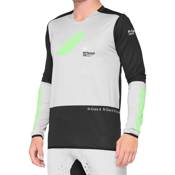 100% Koszulka męska 100% R-CORE X Jersey długi rękaw vapor black roz. XL (NEW 2021)