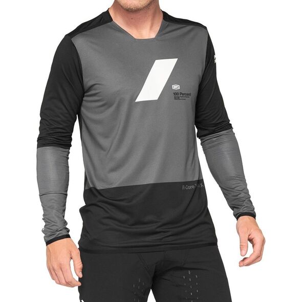 100% Koszulka męska 100% R-CORE X Jersey długi rękaw vapor black roz. XL (NEW 2021)