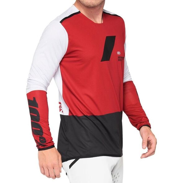 100% Koszulka męska 100% R-CORE X Jersey długi rękaw vapor black roz. XL (NEW 2021)