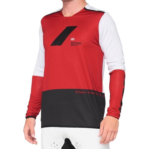 100% Koszulka męska 100% R-CORE X Jersey długi rękaw cherry black roz. S (NEW 2021)
