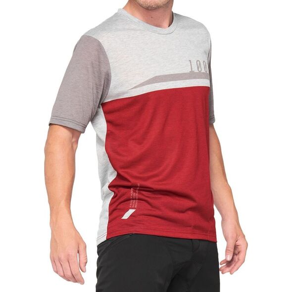 100% Koszulka męska 100% AIRMATIC Jersey krótki rękaw steel blue grey roz. L (NEW 2021)