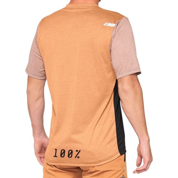 100% Koszulka męska 100% AIRMATIC Jersey krótki rękaw caramel black roz. XL (NEW 2021)