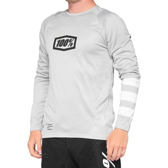 100% Koszulka juniorska 100% R-CORE Youth Jersey długi rękaw vapor white roz. M (NEW 2021)