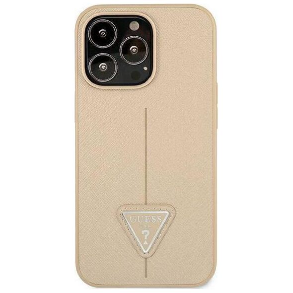 Guess Guess GUHCP13LPSATLE iPhone 13 Pro / 13 6,1" beżowy/beige hardcase SaffianoTriangle Logo