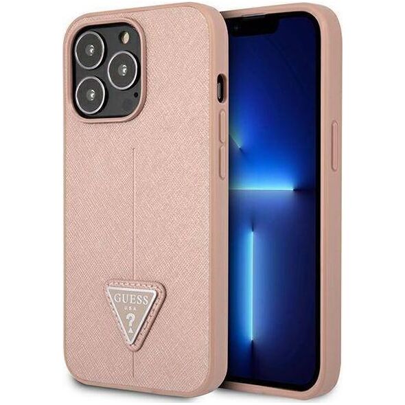 Guess Guess GUHCP13LPSATLP iPhone 13 Pro / 13 6,1" różowy/pink hardcase SaffianoTriangle Logo