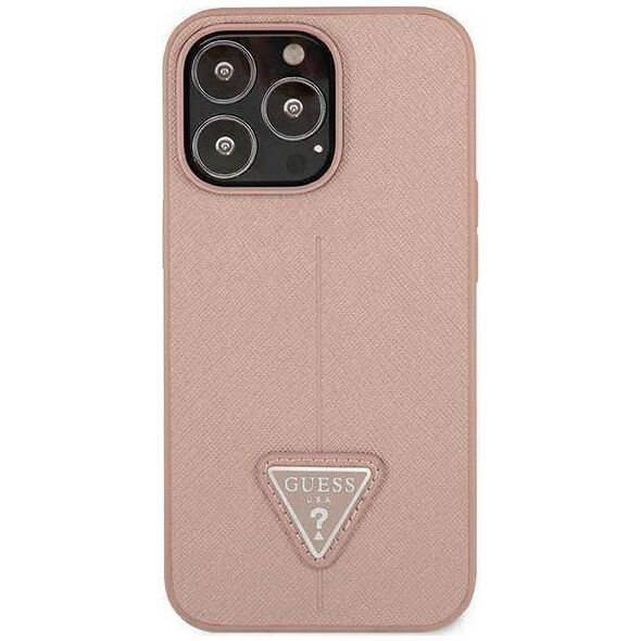 Guess Guess GUHCP13LPSATLP iPhone 13 Pro / 13 6,1" różowy/pink hardcase SaffianoTriangle Logo
