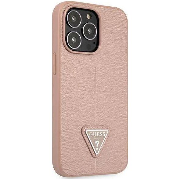 Guess Guess GUHCP13LPSATLP iPhone 13 Pro / 13 6,1" różowy/pink hardcase SaffianoTriangle Logo