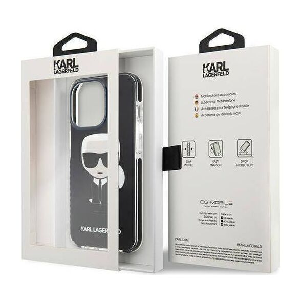 Karl Lagerfeld Karl Lagerfeld KLHCP13LTPEIKK iPhone 13 Pro / 13 6,1" hardcase czarny/black Iconik Karl