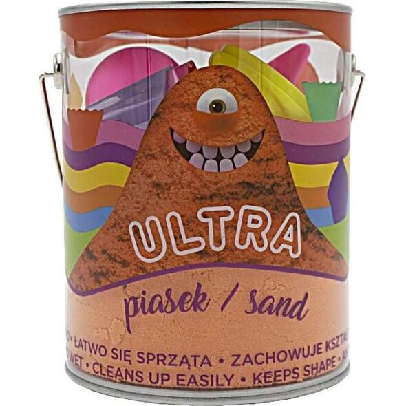 Epee Piasek UltraPiasek puszka 900g 4 duże foremki 2 narzędzia pomarańczowy Muffinki