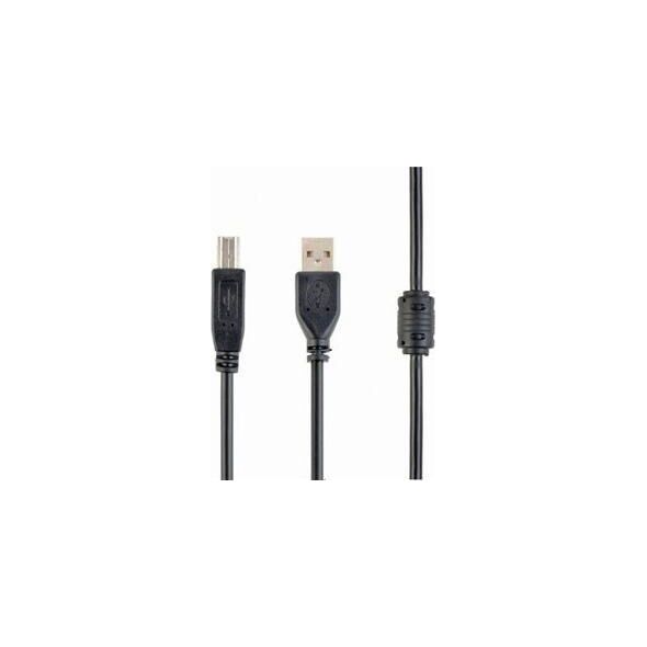 Kabel USB Gembird USB-A - USB-B 3 m Czarny (CCFB-USB2-AMBM-3M)