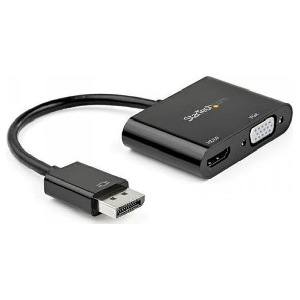 Adapter AV StarTech DisplayPort - HDMI - D-Sub (VGA) czarny (JAB-6157899)