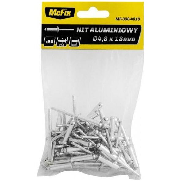 MCFIX NITY ALUMINIOWE OP-50SZT 4.8*10MM