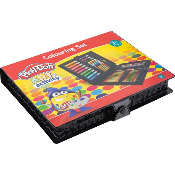 Grafix Play Doh zestaw kredki pastelowe mazaki farbki 80 elementów