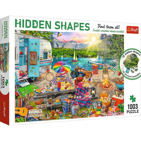 Trefl Puzzle Hidden Shapes, Wycieczka kamperem, 1003 elementy, Trefl 10677