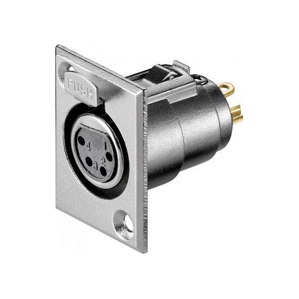 Zalane gniazdo mikrofonowe, 4 Pin - Styki 4 Pin