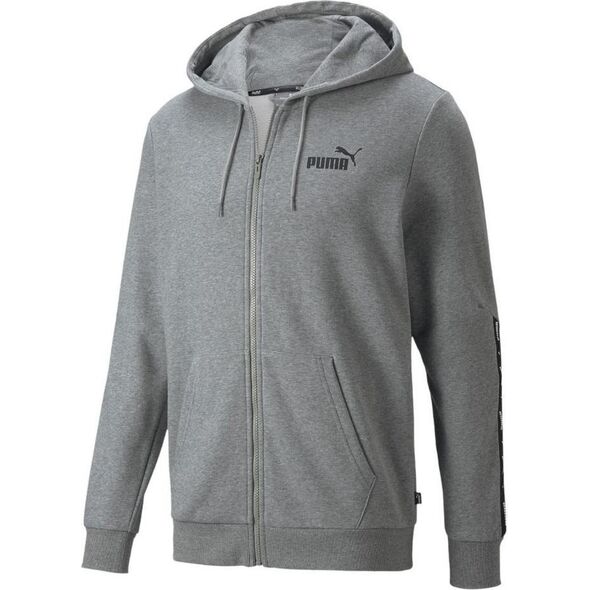 Puma Bluza męska Puma ESS+ Tape Full-Zip Hoodie TR szara 848768 03 L