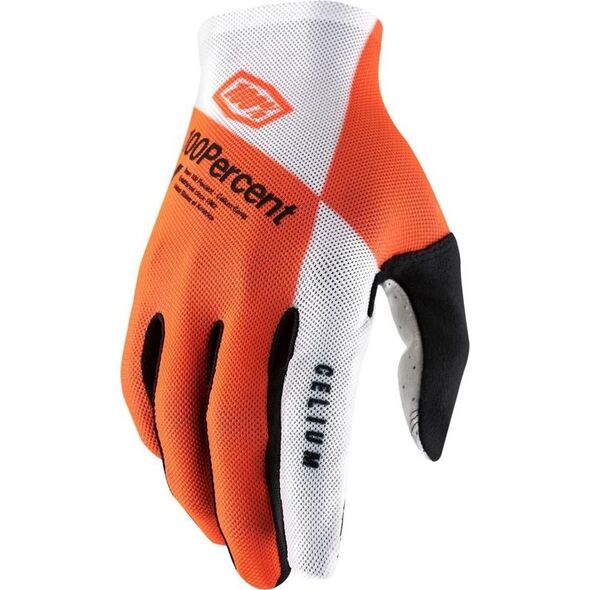 100% Rękawiczki 100% CELIUM Gloves Racer Red - M (długość dłoni 187-193 mm) (NEW 2022)